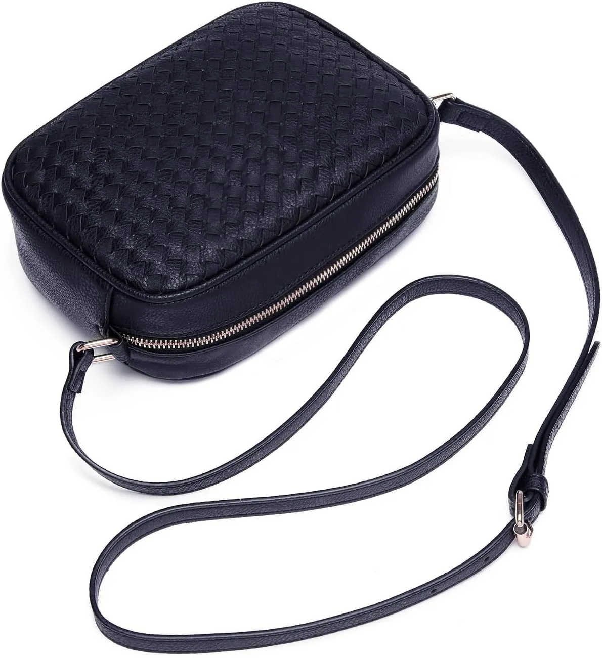 AFKOMST Woven Crossbody Bags for Women Small Summer Purse and Boho Handbags with Tassels,Vegen Leather