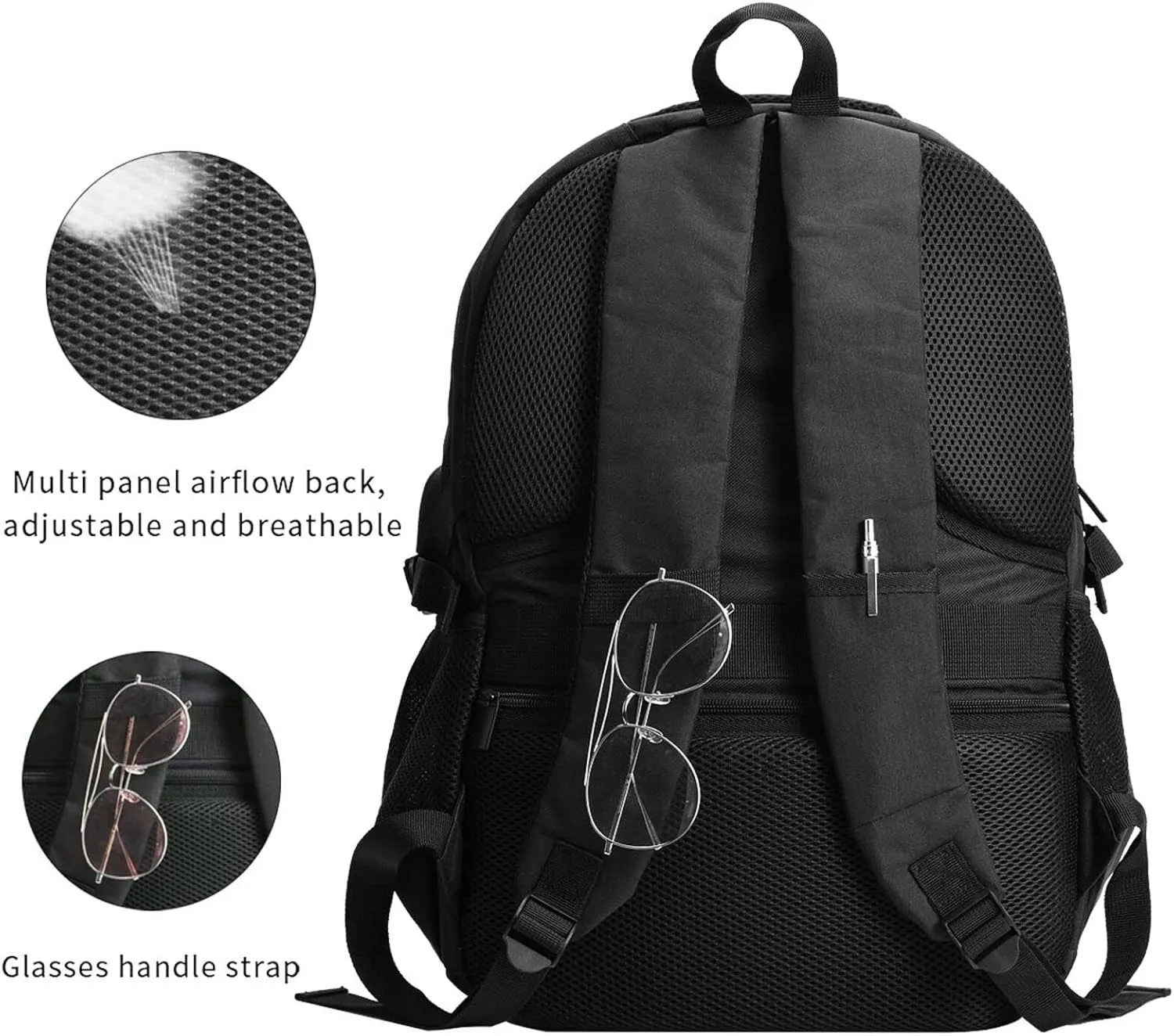 American Camo Flag Christian Cross Travel Backpack Laptop Backpacks Business Rucksack Outdoor Daypack Large Sport Bag with Luggage Strap USB Charging Port for Hiking Working