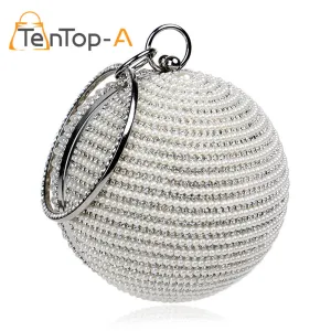 Bags- Women's Pearl Beaded Diamond Tellurion