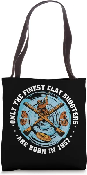 Clay Shooters Vintage 1957 birthday clay-pigeons shooting Tote Bag