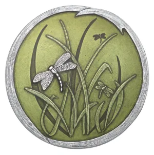 DANFORTH  Pewter Dragonfly Purse Mirror  Vintage Pewter & Green Hand-Held Mirror for Women  Handmade Nature Gift Accessories, Made in USA (3 inches)