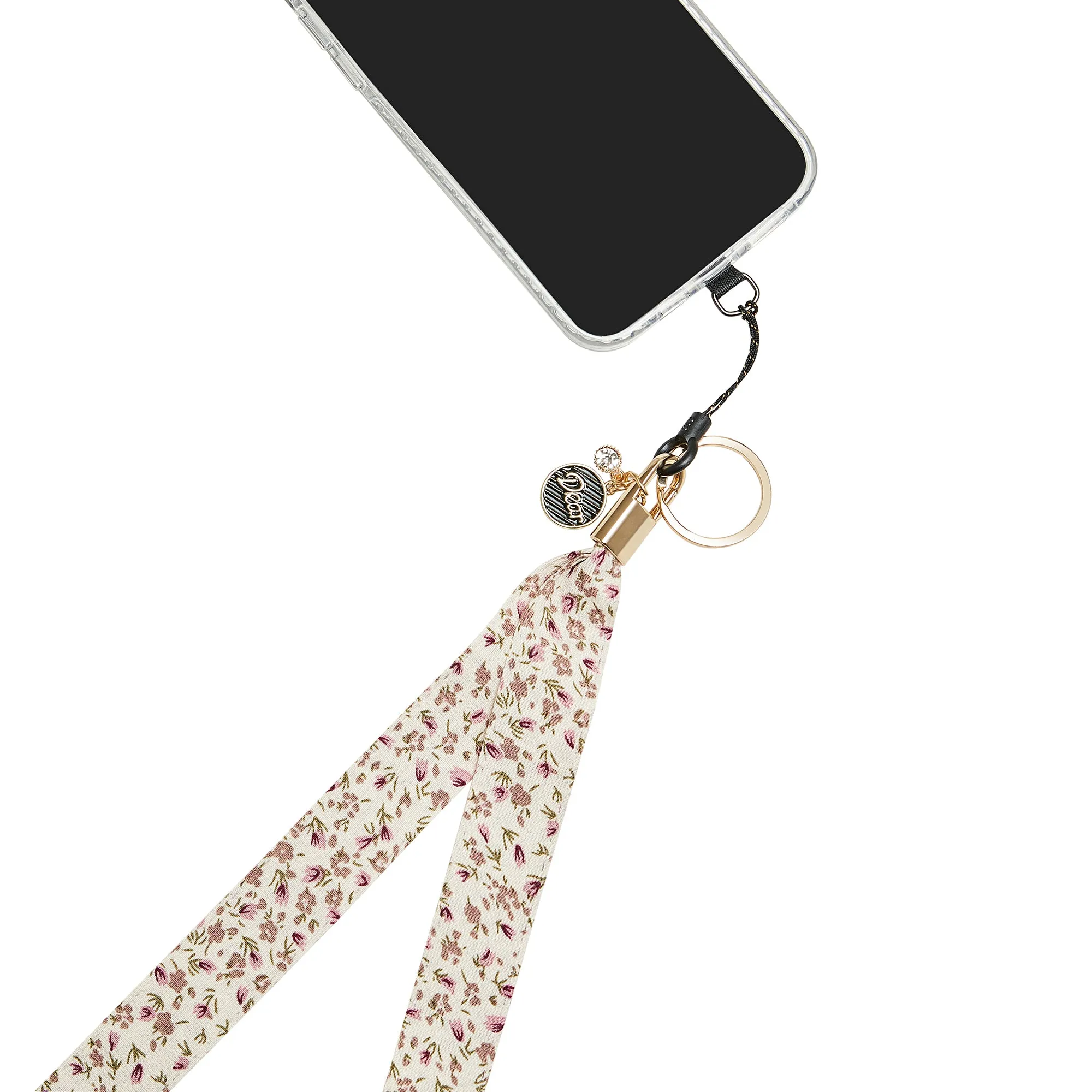 Floral Keyring Lanyard Phone Strap