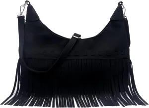Fringe Hobo Crossbody Bags for Women Cowgirl Western Crescent Purse Vegan Suede Hippie Shoulder Bag Bohemian Handbag