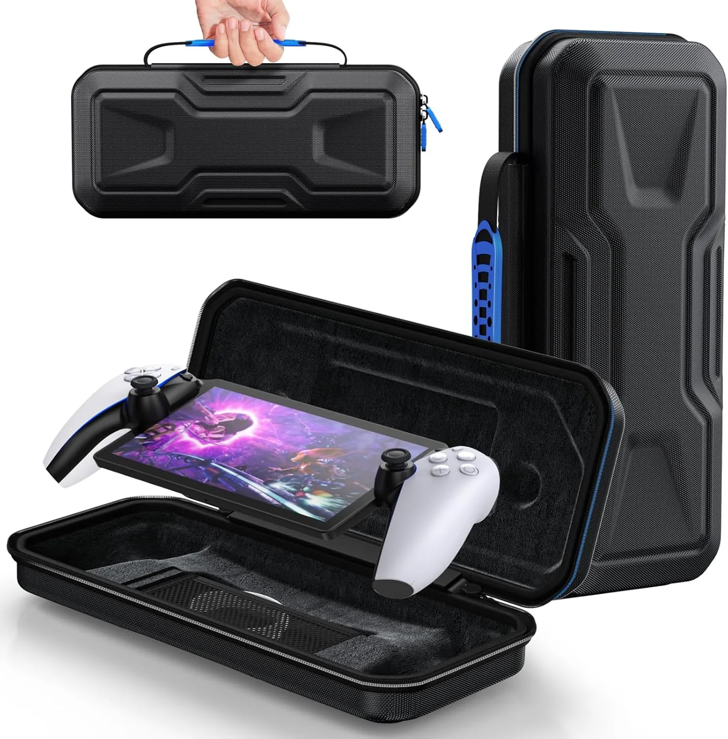 FYOUNG Carrying Case for PlayStation Portal, Protective Hard Shell Portable Travel Carry Handbag Full Protective Case Accessories for PlayStation Portal Remote Player