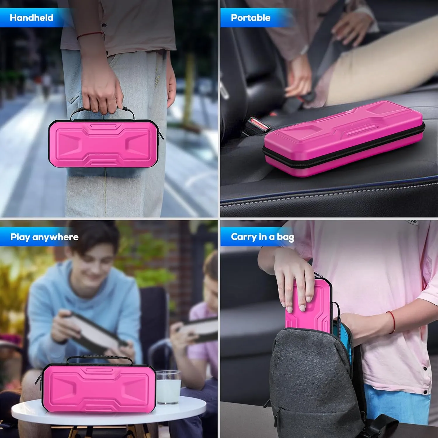FYOUNG Carrying Case for PlayStation Portal, Protective Hard Shell Portable Travel Carry Handbag Full Protective Case Accessories for PlayStation Portal Remote Player