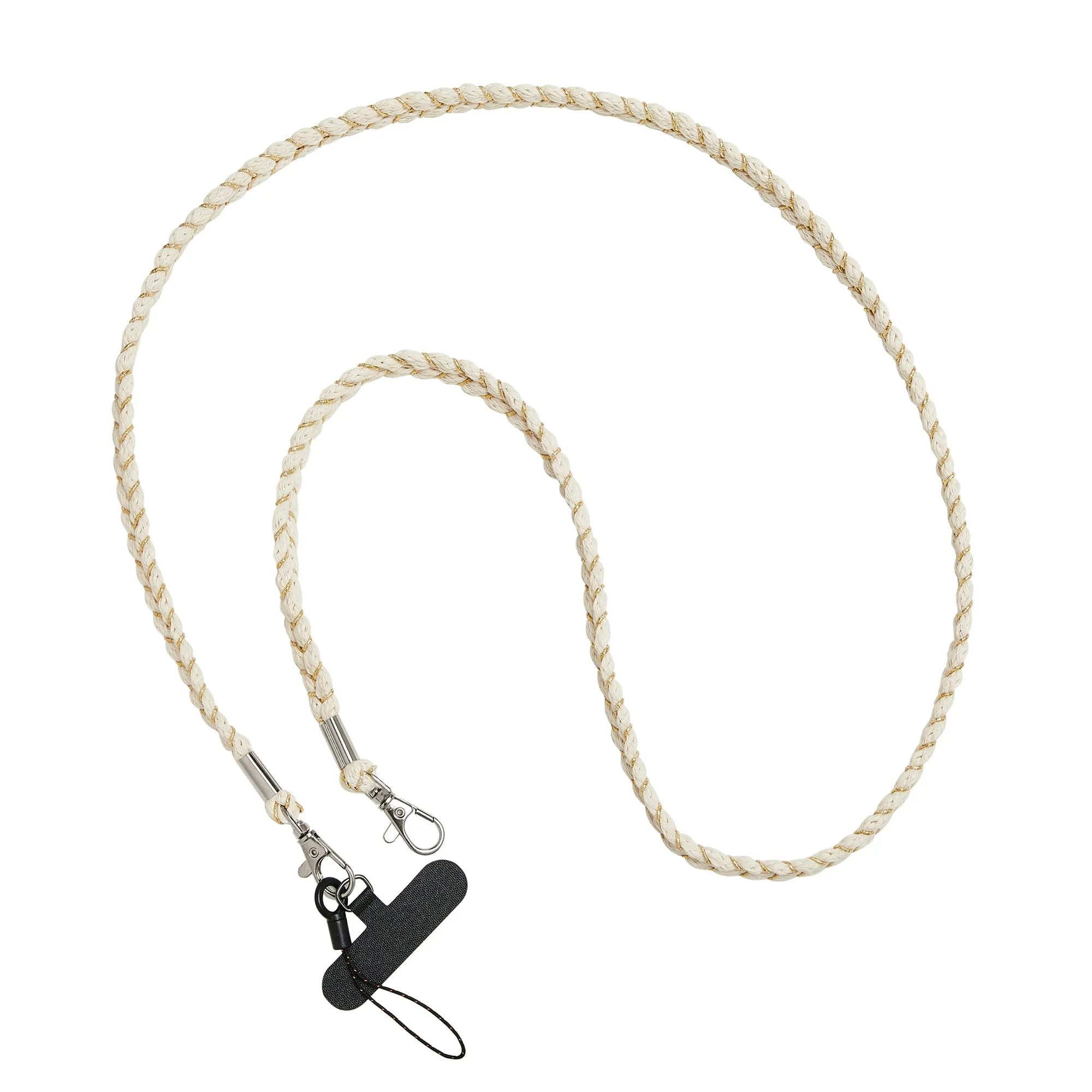 Gold Thread Knitted Cross-body Strap