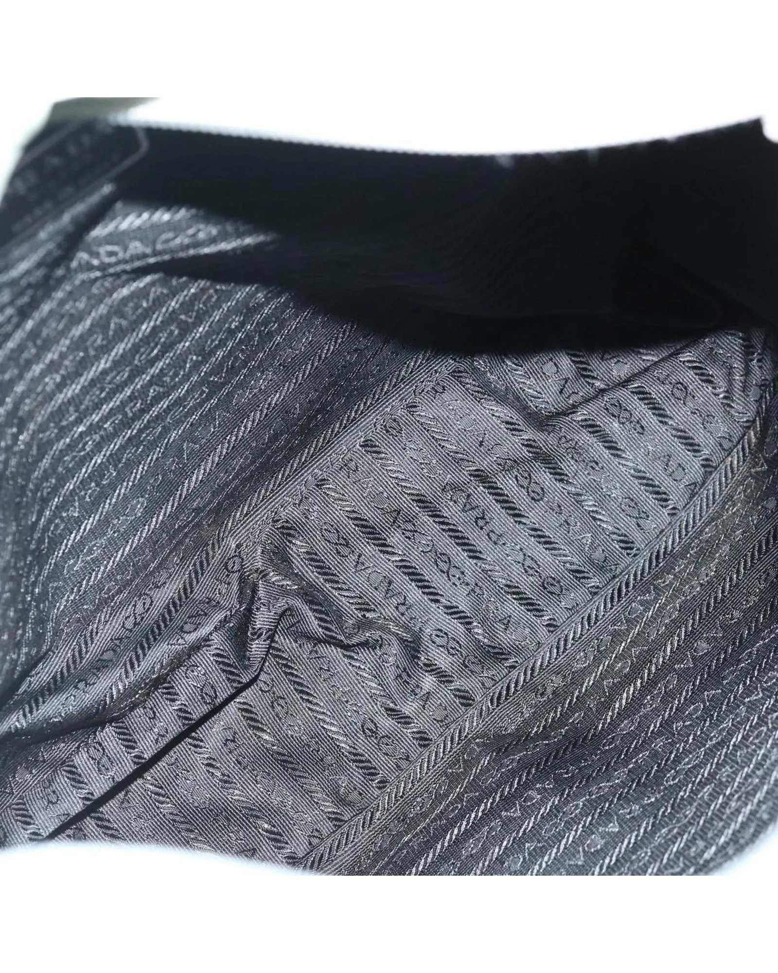 Gray Nylon Hand Bag with Guarantee Card - Made in Italy