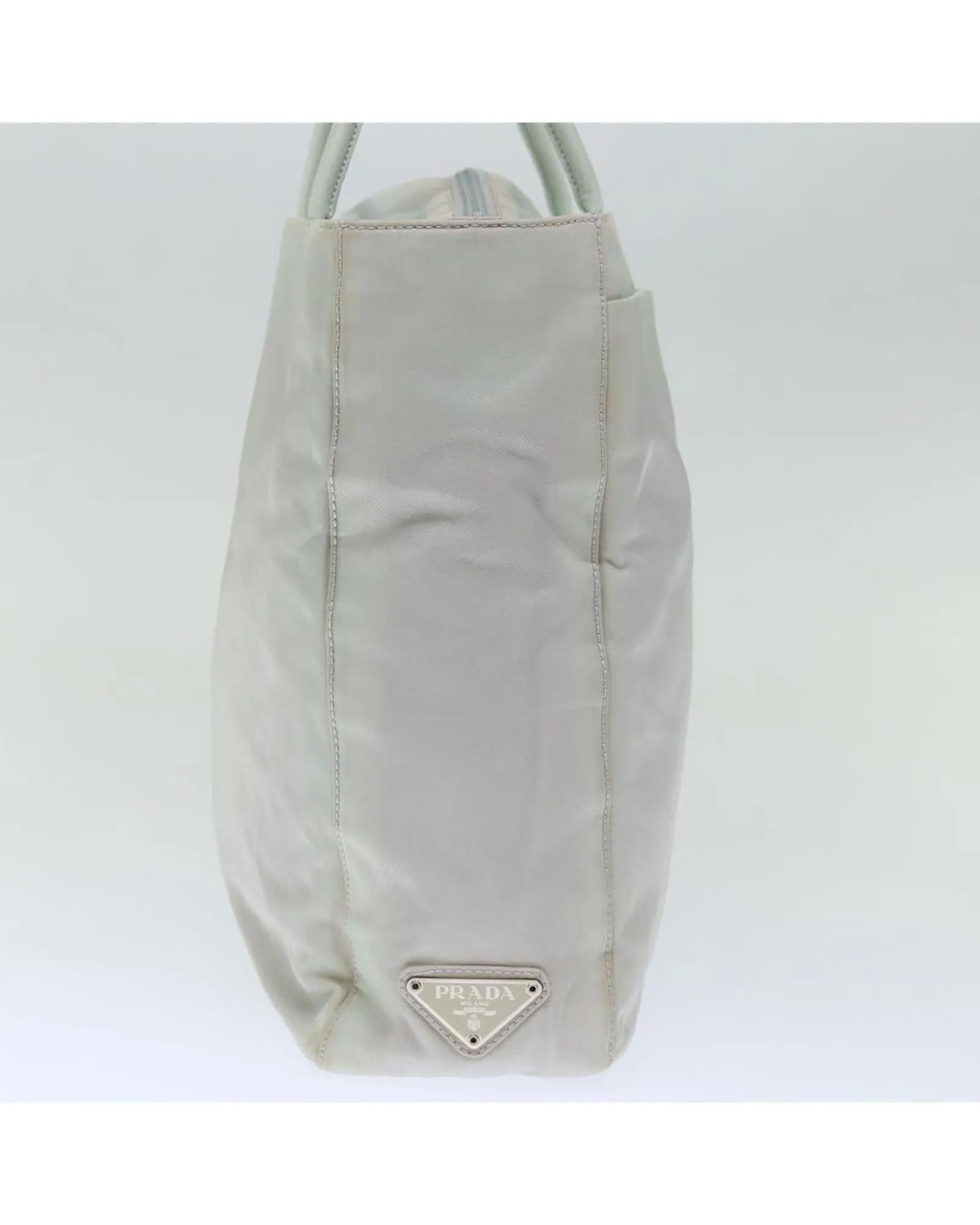 Gray Nylon Hand Bag with Guarantee Card - Made in Italy