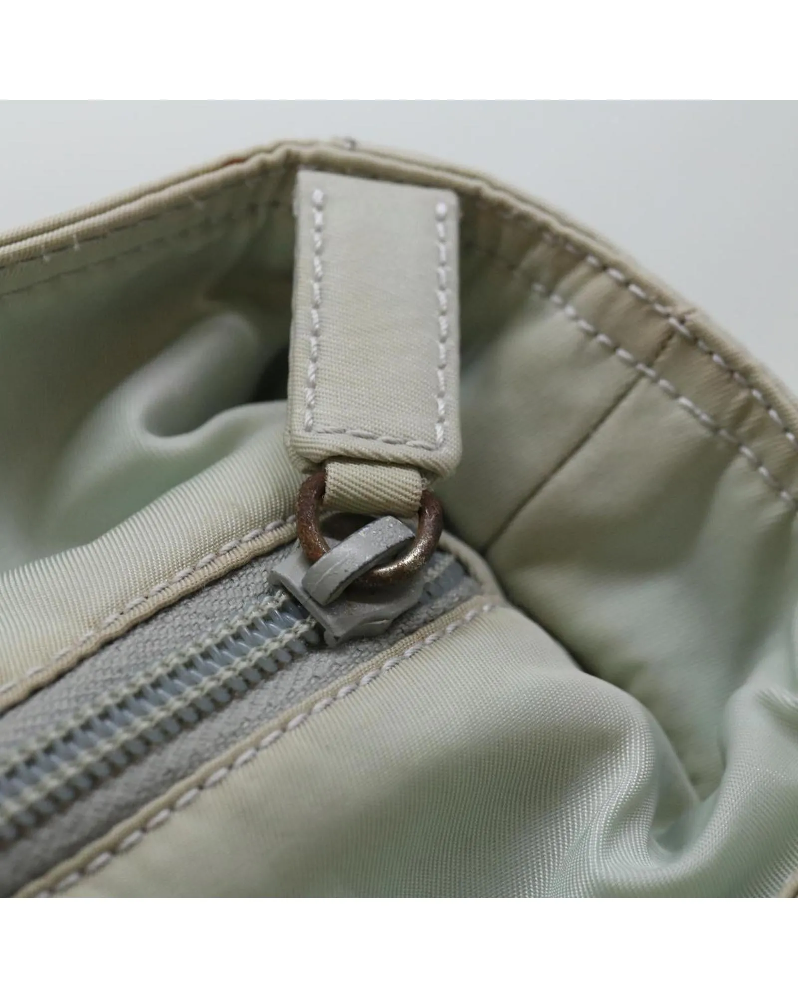 Gray Nylon Hand Bag with Guarantee Card - Made in Italy