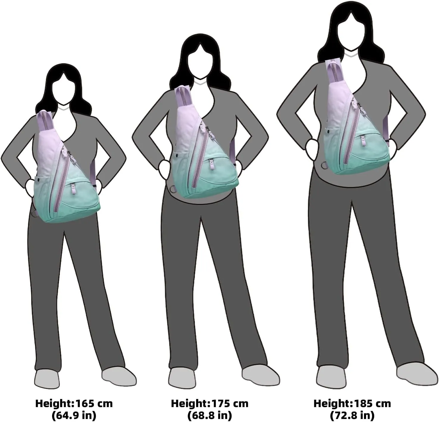 KL928 Canvas Sling Bag - Small Crossbody Backpack Shoulder Casual Daypack Rucksack for Men Women
