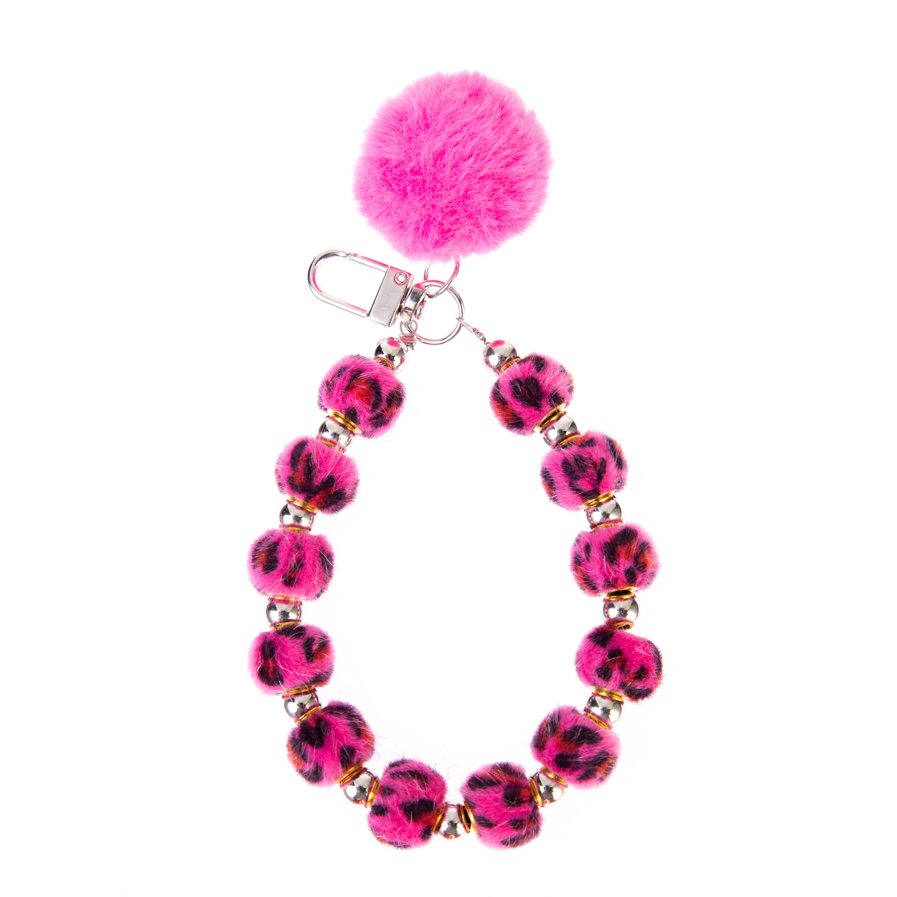 Leopard Beaded Phone Strap