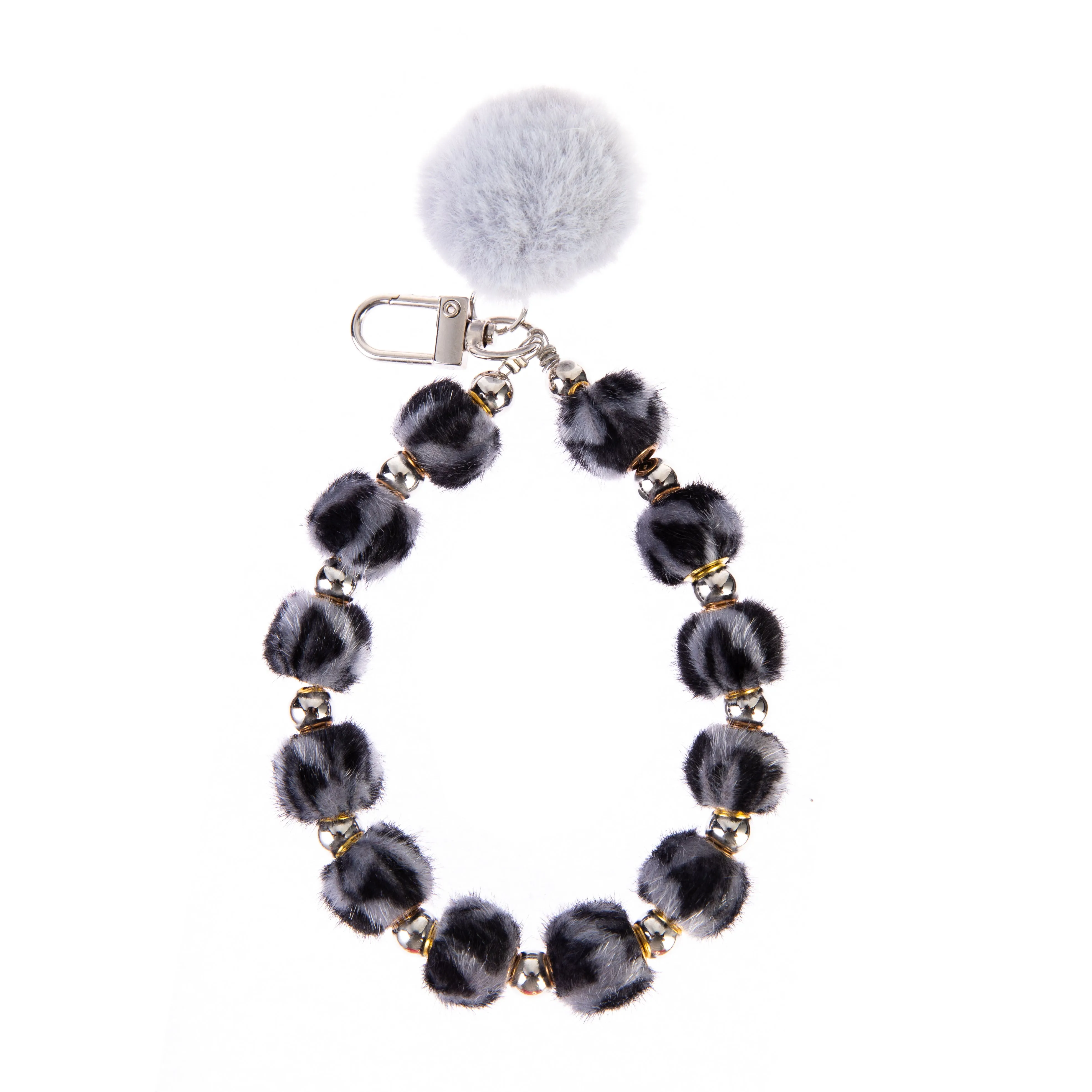 Leopard Beaded Phone Strap