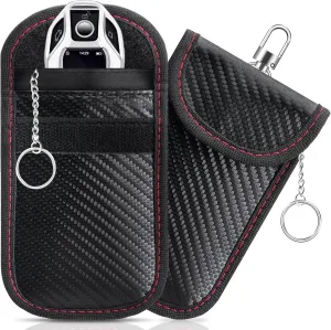LivTee Faraday Key Fob Protector, RFID Blocking Faraday Bag for Car Keys (3.15''  5.12''), Anti-Theft Signal Blocking Pouch for Key Fob Security (2 Pack)