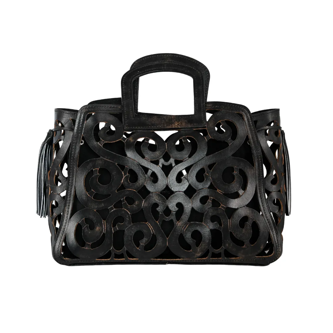 Musical Notes Leather Tote