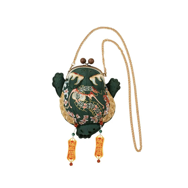 Qingwa 青蛙 Froggy Embroidered Mini Purse
