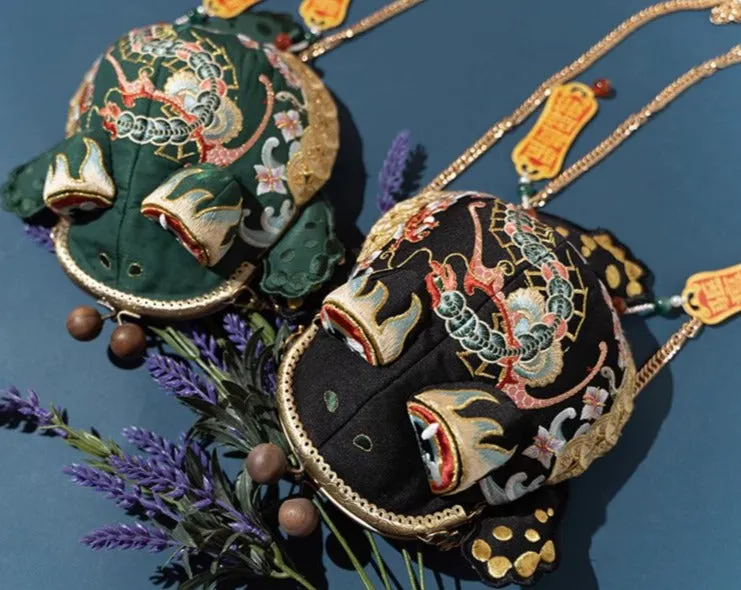 Qingwa 青蛙 Froggy Embroidered Mini Purse