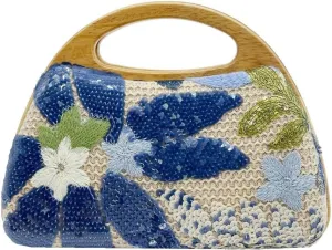 UMREN Straw Clutch Handbags Women Beach Crossbody Hand-woven Summer Purse Wallet Top handle Evening Bag for Wedding Party
