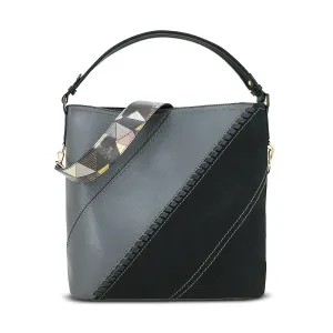 VIP Anna Smith Strut Black Patchwork Hobo Bag
