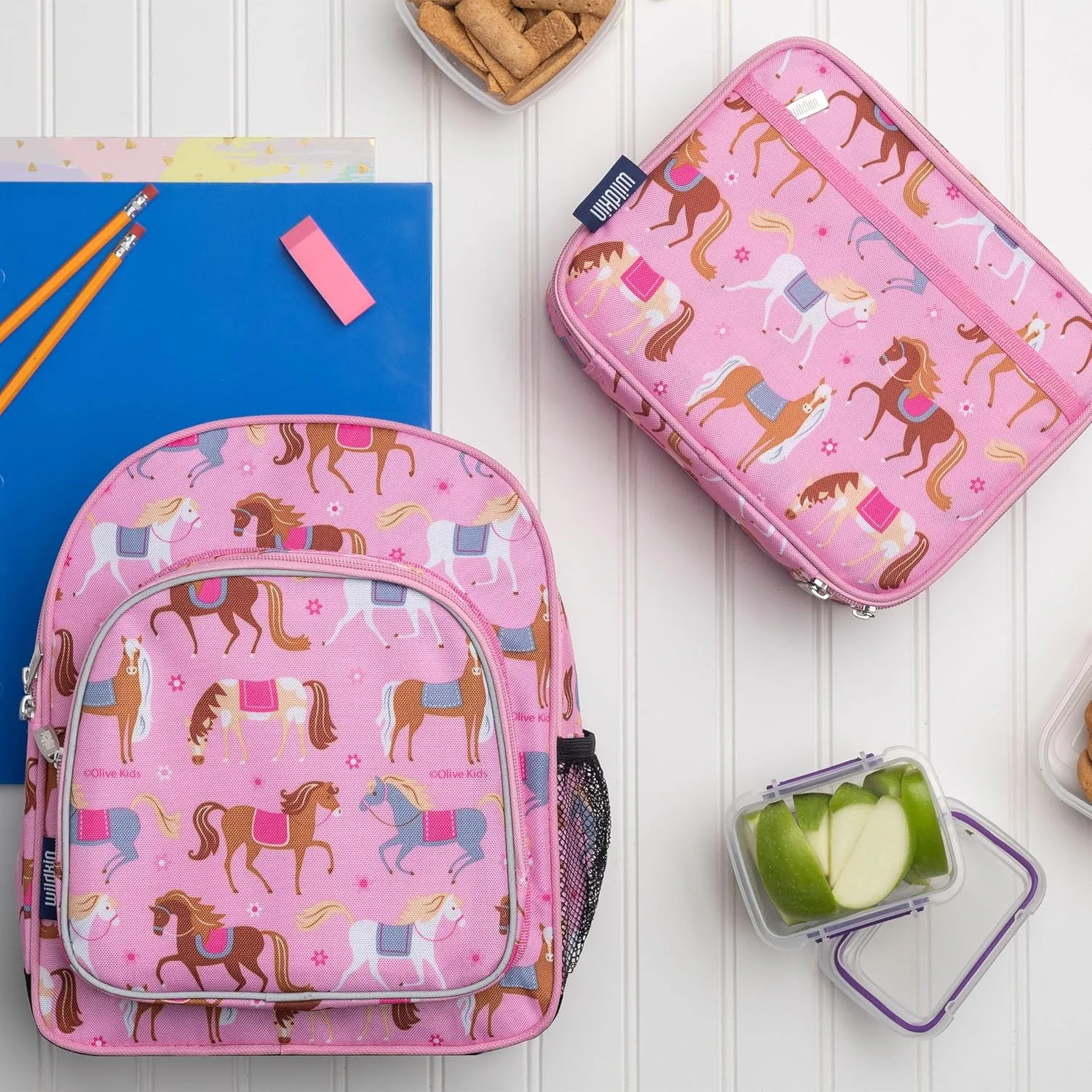 Wildkin 12-inch Kids Backpack  Padded, Adjustable, Ideal for Daycare & Travel (Horses)