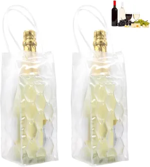 Wine Cooler Bag, Ice Bag for Wine Beer Bottle (2 Pack) Instant Cooling and Keeps Your Drink Cold Keep Cool and Chill Champagne Wine